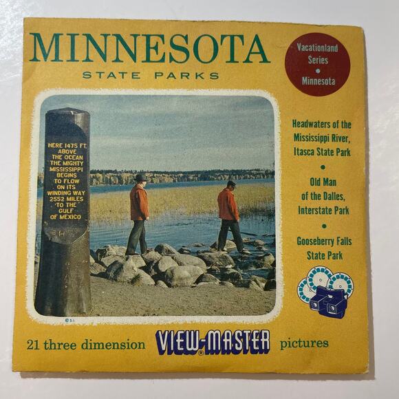 MINNESOTA STATE PARKS 3d View-Master 3 Reel Packet NEW SEALED 1957 Viewmaster - Picture 1 of 2